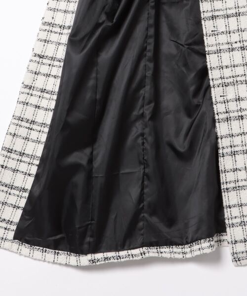 semantic design（セマンティックデザイン）の「＊セマンティックデザイン ツイード調チェック チェスターコート（チェスターコート・メンズ・ブラック/ホワイト・MEDIUM/LARGE）」の4枚目の写真