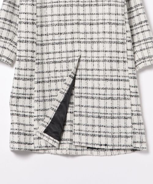 semantic design（セマンティックデザイン）の「＊セマンティックデザイン ツイード調チェック チェスターコート（チェスターコート・メンズ・ブラック/ホワイト・MEDIUM/LARGE）」の5枚目の写真