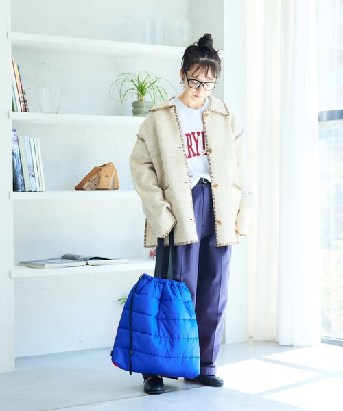 SUBLIME（サブライム）の「SUBLIME × FREAK'S STORE/サブライム × フリークスストア 別注 中綿 TOTE BAG / ナイロン トートバッグ（トートバッグ・レディース・ベージュ/グレー/ブルー/ブラック・ONE SIZE）」の6枚目の写真