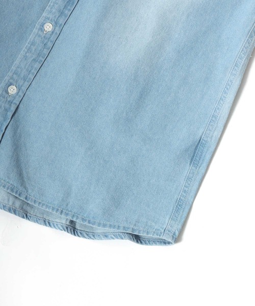 Salong hameu(サロン ハミュー)の「長袖デニムシャツ メンズ レディース ユニセックス(シャツ/ブラウス・メンズ・ライトインディゴブルー/ダークインディゴブルー/インディゴブルー・M/L/LL)」の11枚目の写真