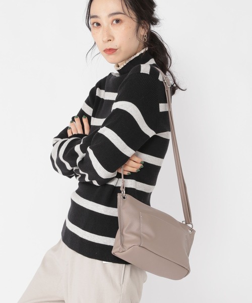 studio CLIP(スタディオクリップ)の「柔らかワンマイルショルダーバッグ(ショルダーバッグ・レディース・カーキ/ブラック/ベージュ/ライトグレー・FREE)」の9枚目の写真