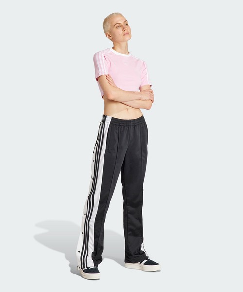 adidas（アディダス）の「スリーストライプス 半袖ベビーTシャツ / アディダスオリジナルス adidas Originals（Tシャツ/カットソー・レディース・ホワイト/ライトピンク/ブラック/ブルー/グリーン/イエロー/レッド/パープル/ブルー系その他/パープル系その他/ブルー系その他2・X-LARGE/MEDIUM/SMALL/XX-LARGE/X-SMALL/LARGE/3XL）」の22枚目の写真