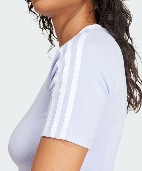 国内配送★adidas★半袖ベビーTシャツ スリーストライプ 2色 アディダス スリーストライプス 半袖ベビーTシャツ - ホワイト