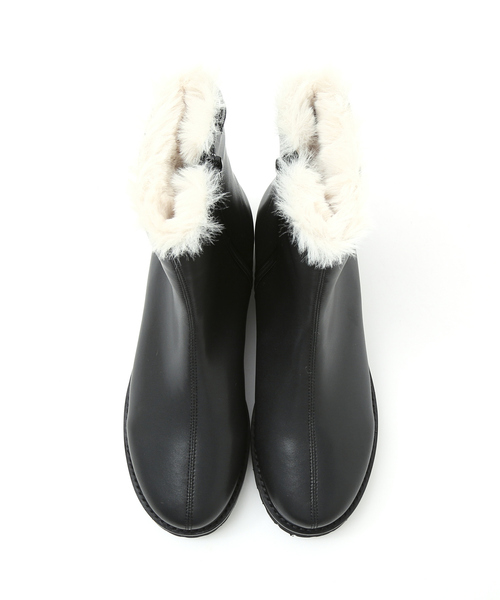 Au BANNISTER（オゥバニスター）の「【晴雨兼用】タンクソールボアブーツ（ブーツ・レディース・アイボリー/ブラック・L/M/S）」の3枚目の写真