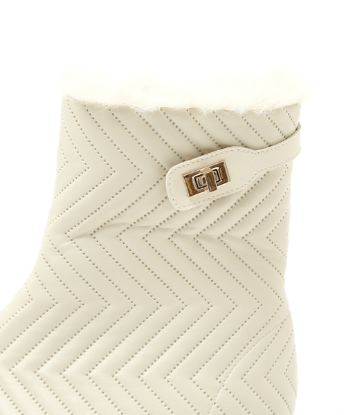 Au BANNISTER（オゥバニスター）の「【晴雨兼用】タンクソールボアブーツ（ブーツ・レディース・アイボリー/ブラック・L/M/S）」の7枚目の写真