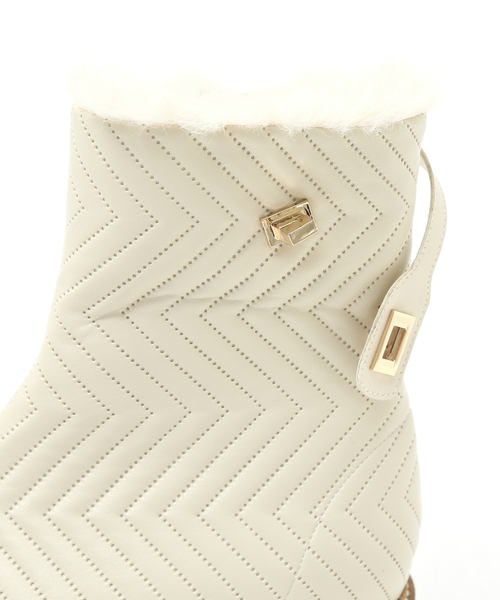 Au BANNISTER（オゥバニスター）の「【晴雨兼用】タンクソールボアブーツ（ブーツ・レディース・アイボリー/ブラック・L/M/S）」の9枚目の写真