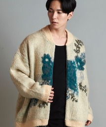 NO ID.（ノーアイディ）の「【NO ID.】Flower Jacquard Knit MA-1 Blouson / フラワー JQ ニット MA-1 ブルゾン（ブルゾン）」