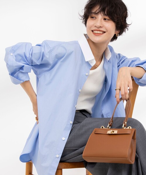 NOLLEY’S（ノーリーズ）の「NMPマルチ2WAYレギュラーシャツ（シャツ/ブラウス・レディース・ホワイト/サックスブルー/ブルー系その他・M）」の8枚目の写真