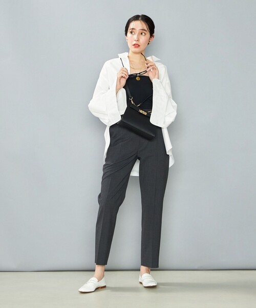NOLLEY’S（ノーリーズ）の「NMPマルチ2WAYレギュラーシャツ（シャツ/ブラウス・レディース・ホワイト/サックスブルー/ブルー系その他・M）」の9枚目の写真
