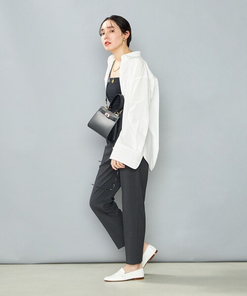 NOLLEY’S（ノーリーズ）の「NMPマルチ2WAYレギュラーシャツ（シャツ/ブラウス・レディース・ホワイト/サックスブルー/ブルー系その他・M）」の12枚目の写真