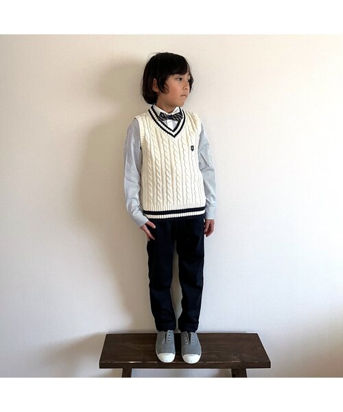 apres les cours(アプレレクール)の「フォーマル蝶ネクタイ(蝶ネクタイ・キッズ・レッド/ストライプ・FREE)」の6枚目の写真