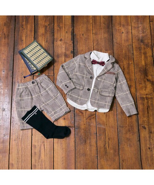 apres les cours(アプレレクール)の「フォーマル蝶ネクタイ(蝶ネクタイ・キッズ・レッド/ストライプ・FREE)」の13枚目の写真