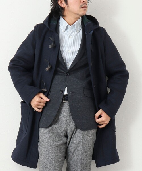 LONDON TRADITION（ロンドントラディション）の「【LONDON TRADITION/ ロンドン トラディション】MARTIN SLIM LONG スリムロング ダッフルコート（ダッフルコート・メンズ・ネイビー/オリーブ/ブラック・42/40/38）」の5枚目の写真