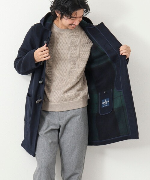 LONDON TRADITION（ロンドントラディション）の「【LONDON TRADITION/ ロンドン トラディション】MARTIN SLIM LONG スリムロング ダッフルコート（ダッフルコート・メンズ・ネイビー/オリーブ/ブラック・42/40/38）」の8枚目の写真