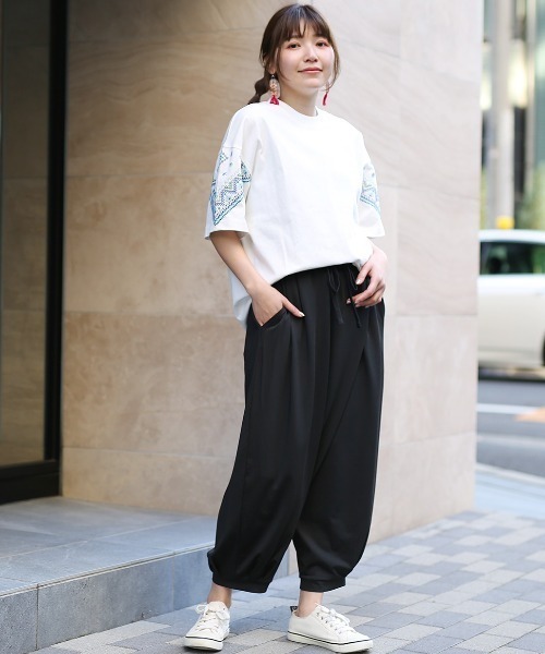 バンダナスリーブ刺繍Tシャツ（Tシャツ/カットソー）｜チチカカ