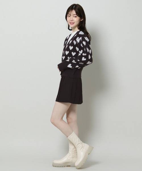 3.3 Field Trip (3.3フィールドトリップ)の「3.3 Field Trip/ハートパターンカーディガン 2995688(カーディガン/ボレロ・レディース・アイボリー/ブラック・FREE)」の10枚目の写真