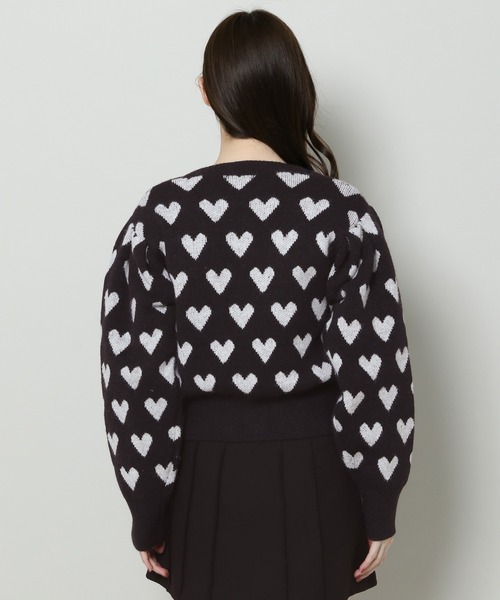 3.3 Field Trip (3.3フィールドトリップ)の「3.3 Field Trip/ハートパターンカーディガン 2995688(カーディガン/ボレロ・レディース・アイボリー/ブラック・FREE)」の17枚目の写真