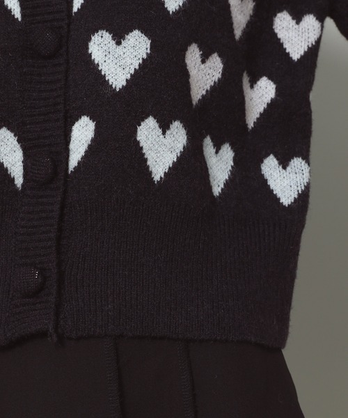 3.3 Field Trip (3.3フィールドトリップ)の「3.3 Field Trip/ハートパターンカーディガン 2995688(カーディガン/ボレロ・レディース・アイボリー/ブラック・FREE)」の21枚目の写真