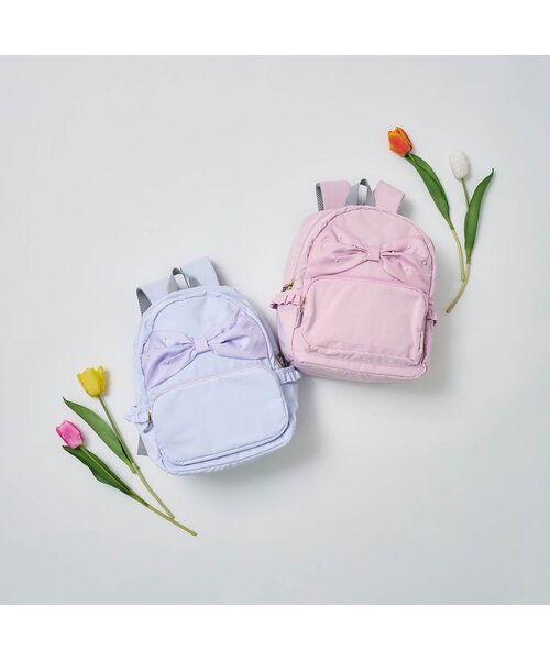 apres les cours（アプレレクール）の「リボンフリルリュック（バックパック/リュック・キッズ・ピンク/ラベンダー・SMALL/MEDIUM）」の6枚目の写真