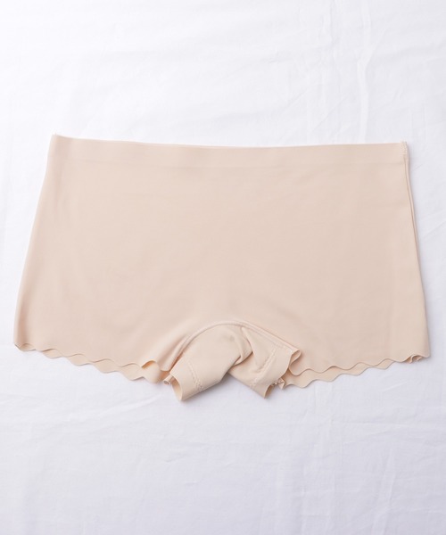 Lace Ladies（レースレディース）の「【6枚セット】シームレス スカラップ裾 ボクサー ショーツ（ショーツ・レディース・ブラック/マルチ/ベージュ・L/M/XL）」の5枚目の写真