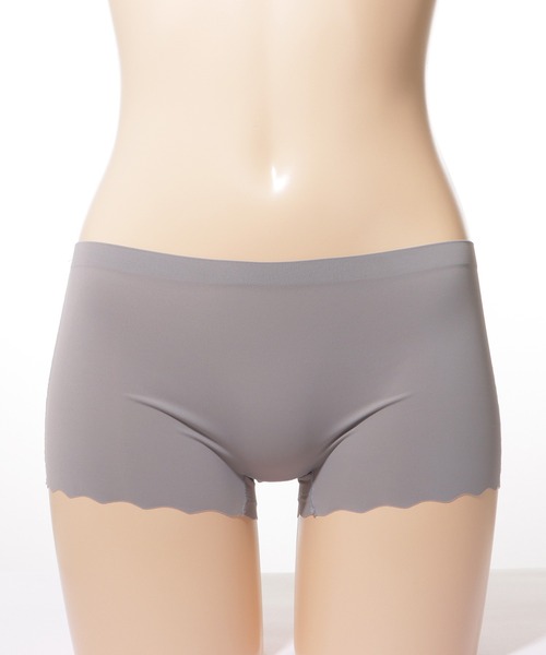 Lace Ladies（レースレディース）の「【6枚セット】シームレス スカラップ裾 ボクサー ショーツ（ショーツ・レディース・ブラック/マルチ/ベージュ・L/M/XL）」の12枚目の写真