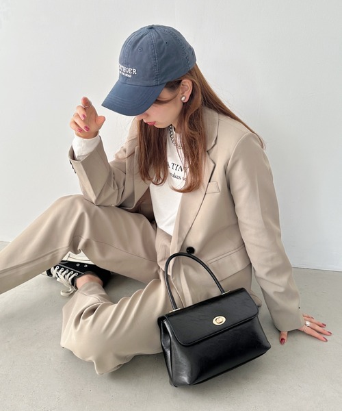 un+frame（アンフレーム）の「2way vintage leather shoulder bag／2WAYスクエアヴィンテージPUショルダーバッグ（ショルダーバッグ・レディース・ダークブラウン/ブラック/ブラウン・FREE）」の21枚目の写真