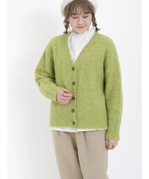 Samansa Mos2 | ブークレVネックカーディガン(カーディガン/ボレロ)