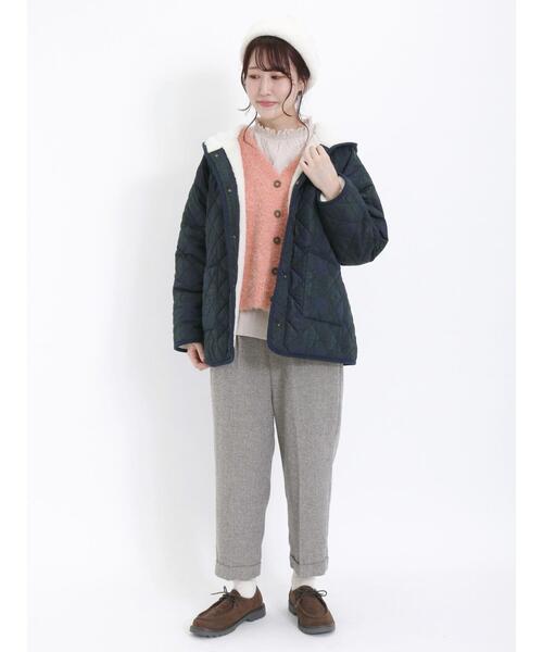 Samansa Mos2(サマンサ モスモス)の「ブークレVネックカーディガン(カーディガン/ボレロ・レディース・ブラック/ベージュ/グリーン/ブルー/キナリ/ピンク・F)」の17枚目の写真