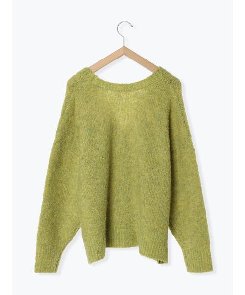 Samansa Mos2(サマンサ モスモス)の「ブークレVネックカーディガン(カーディガン/ボレロ・レディース・ブラック/ベージュ/グリーン/ブルー/キナリ/ピンク・F)」の18枚目の写真