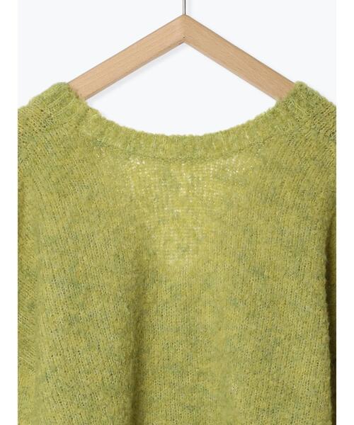 Samansa Mos2(サマンサ モスモス)の「ブークレVネックカーディガン(カーディガン/ボレロ・レディース・ブラック/ベージュ/グリーン/ブルー/キナリ/ピンク・F)」の22枚目の写真