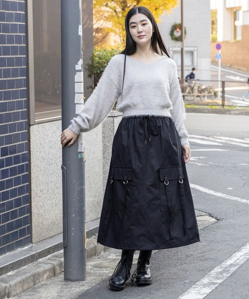 3.3 Field Trip （3.3フィールドトリップ）の「3.3 Field Trip／シャギータンタケニット 2102355（ニット/セーター・レディース・ネイビー/グレー/アイボリー・FREE）」の11枚目の写真