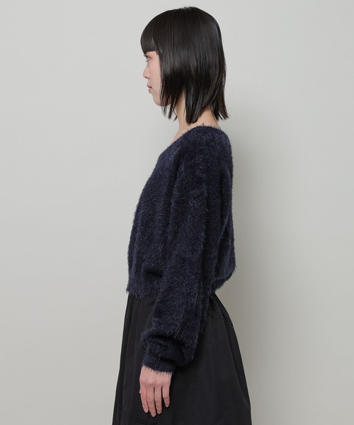 3.3 Field Trip （3.3フィールドトリップ）の「3.3 Field Trip／シャギータンタケニット 2102355（ニット/セーター・レディース・ネイビー/グレー/アイボリー・FREE）」の17枚目の写真