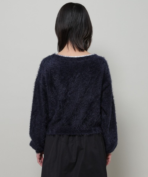 3.3 Field Trip （3.3フィールドトリップ）の「3.3 Field Trip／シャギータンタケニット 2102355（ニット/セーター・レディース・ネイビー/グレー/アイボリー・FREE）」の18枚目の写真