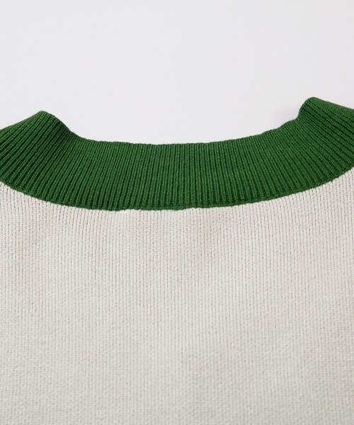 HOOK（フック）の「HOOK -original- かわいいネコとひまわりニットベスト（ベスト・メンズ・グリーン/ブラウン・M/L/XL）」の14枚目の写真