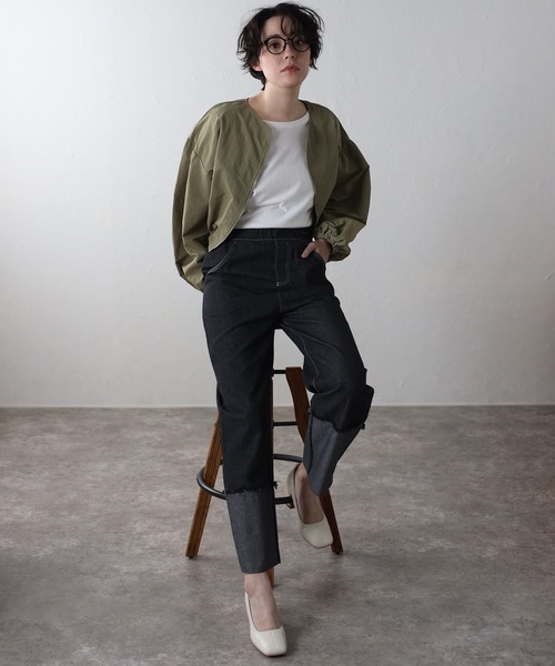 amini(アミニ)の「【2024 S/S 新作】デニムパンツ(デニムパンツ・レディース・インディゴブルー/ブラック・MEDIUM)」の17枚目の写真