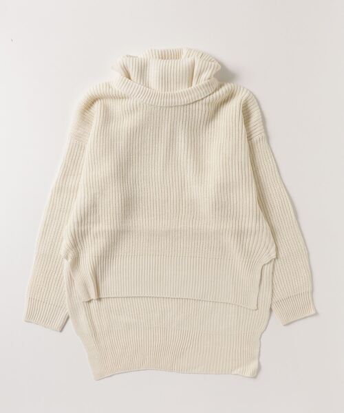 Louches（ルーシュ）の「ラウンドデザインプルオーバーニット（ニット/セーター・レディース・アイボリー/グレー・FREE）」の2枚目の写真