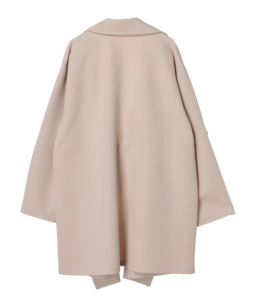 earth music&ecology(アースミュージックアンドエコロジー)の「ニュアンスビッグカラーコート(トレンチコート・レディース・ベージュ/ネイビー・FREE)」の21枚目の写真