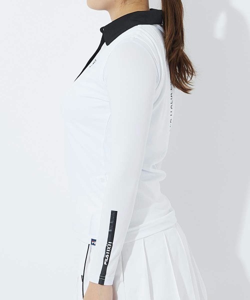 FILA GOLF(フィラゴルフ )の「【FILA GOLF/フィラゴルフ】レディースノースリーブシャツ+インナーセット ゴルフ(シャツ/ブラウス・レディース・ブラック/ホワイト・MEDIUM/LARGE/X-LARGE/SMALL)」の11枚目の写真