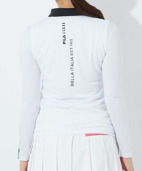 FILA GOLF(フィラゴルフ )の「【FILA GOLF/フィラゴルフ】レディースノースリーブシャツ+インナーセット ゴルフ(シャツ/ブラウス・レディース・ブラック/ホワイト・MEDIUM/LARGE/X-LARGE/SMALL)」の3枚目の写真
