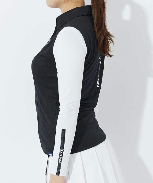 FILA GOLF(フィラゴルフ )の「【FILA GOLF/フィラゴルフ】レディースノースリーブシャツ+インナーセット ゴルフ(シャツ/ブラウス・レディース・ブラック/ホワイト・MEDIUM/LARGE/X-LARGE/SMALL)」の12枚目の写真