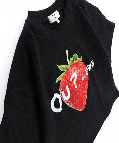 EDWIN(エドウィン)の「【Ou? by EDWIN】Ou?BIGロゴ半袖Tシャツ(Tシャツ/カットソー・キッズ・オフホワイト/ブラック・100/150/110/120/90/130/140)」の5枚目の写真