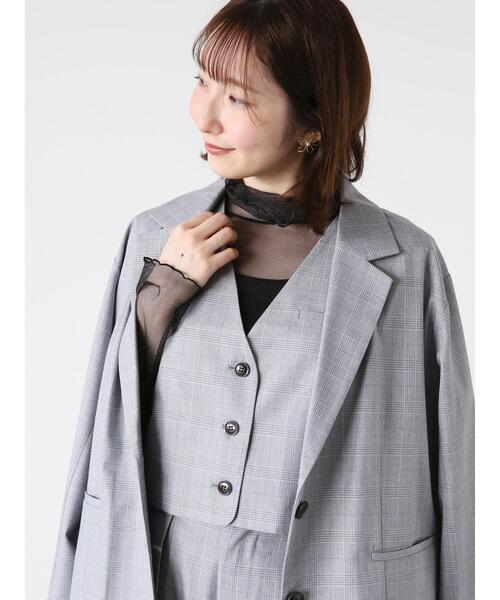 Te chichi TERRASSE（テチチテラス）の「【セットアップ可】ショートジレ（ベスト・レディース・ベージュ/グレー/チャコールグレー・F）」の22枚目の写真