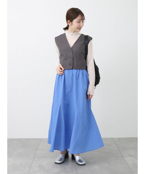 Te chichi TERRASSE（テチチテラス）の「【セットアップ可】ショートジレ（ベスト・レディース・ベージュ/グレー/チャコールグレー・F）」の18枚目の写真