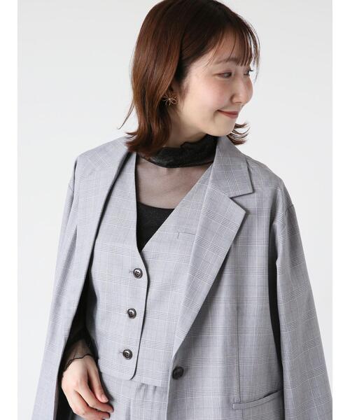 Te chichi TERRASSE（テチチテラス）の「【セットアップ可】ショートジレ（ベスト・レディース・ベージュ/グレー/チャコールグレー・F）」の13枚目の写真