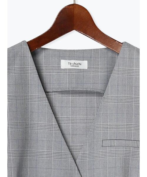Te chichi TERRASSE（テチチテラス）の「【セットアップ可】ショートジレ（ベスト・レディース・ベージュ/グレー/チャコールグレー・F）」の8枚目の写真
