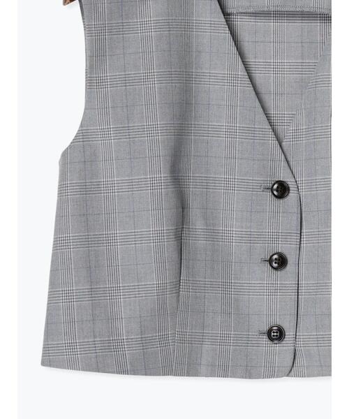 Te chichi TERRASSE（テチチテラス）の「【セットアップ可】ショートジレ（ベスト・レディース・ベージュ/グレー/チャコールグレー・F）」の6枚目の写真