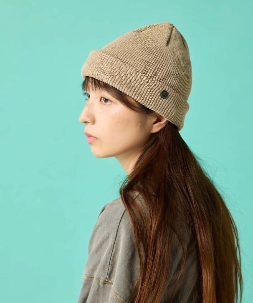 CPH（シーピーエイチ）の「CPH/シーピーエイチ/Cuff knit cap/Straw yarn/87-81（ニットキャップ/ビーニー・メンズ・ブラック/ブルー/イエロー/ベージュ・F）」の6枚目の写真