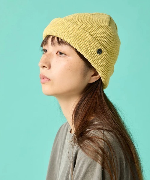 CPH（シーピーエイチ）の「CPH/シーピーエイチ/Cuff knit cap/Straw yarn/87-81（ニットキャップ/ビーニー・メンズ・ブラック/ブルー/イエロー/ベージュ・F）」の8枚目の写真