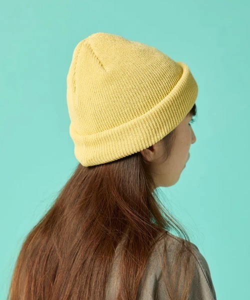 CPH（シーピーエイチ）の「CPH/シーピーエイチ/Cuff knit cap/Straw yarn/87-81（ニットキャップ/ビーニー・メンズ・ブラック/ブルー/イエロー/ベージュ・F）」の10枚目の写真