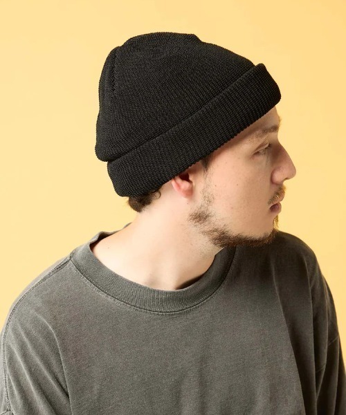 CPH（シーピーエイチ）の「CPH/シーピーエイチ/Cuff knit cap/Straw yarn/87-81（ニットキャップ/ビーニー・メンズ・ブラック/ブルー/イエロー/ベージュ・F）」の15枚目の写真